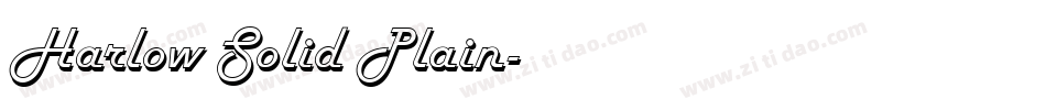 Harlow Solid Plain字体转换